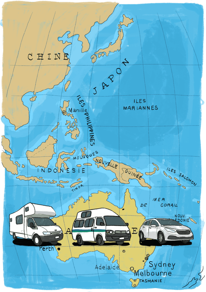 carte camping australie Louer un Van, un Camping car ou un 4x4 en Australie en 2020