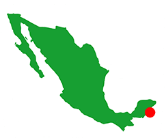 mahahual, mini carte mexique